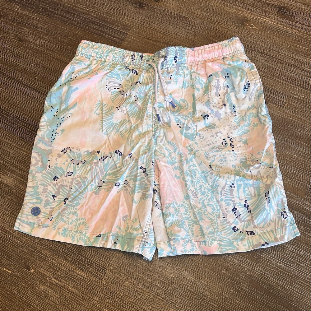 Lilly Pulitzer Capri Swim Trunks Boys XL  12-14 Summer‎ Pastel Pockets Shorts